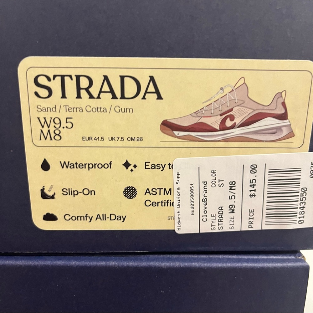 NIB Clove Strada Sneaker In Sand and Terra Cotta Multi Sizes - Picture 16 of 16